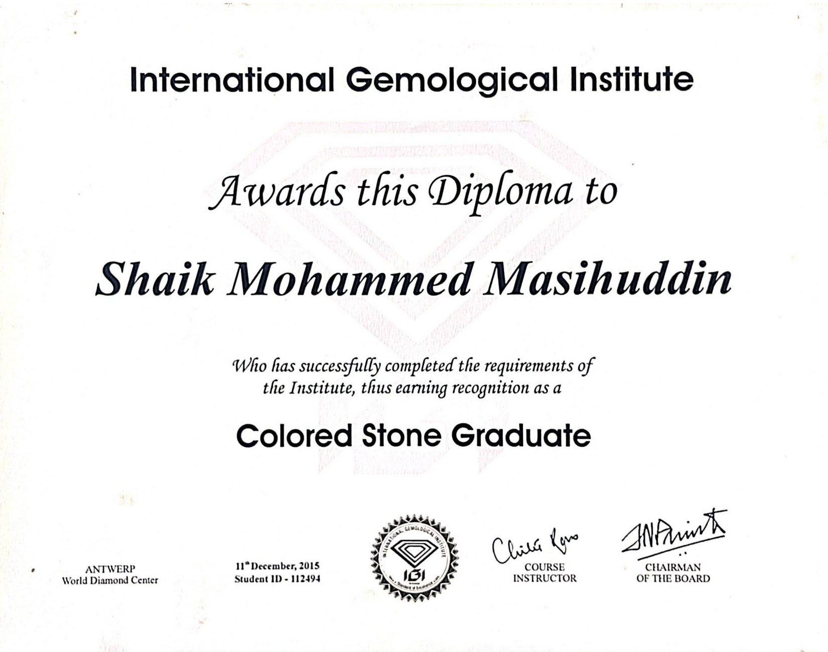 Colored Stone Graduate